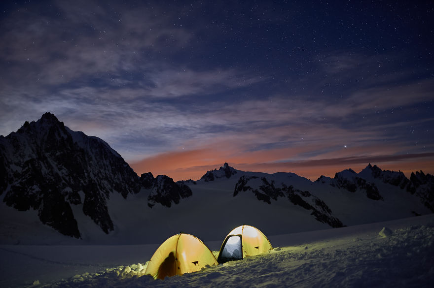 We Went Camping On Alpine Glaciers To Capture The Beauty Of The Starry Skies