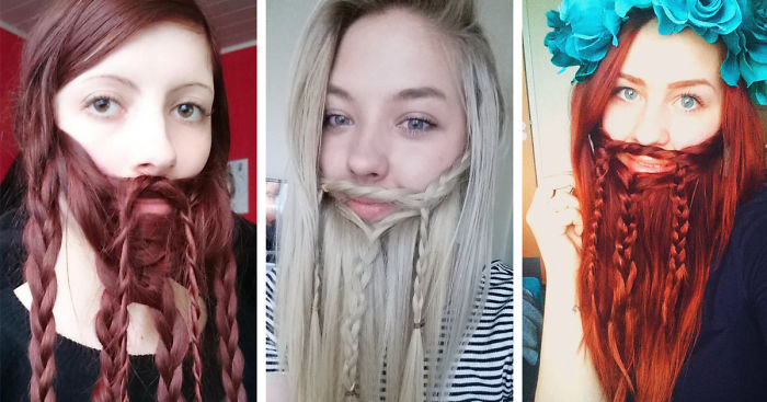 73 Women Who Braided Their Hair Into Beards That Make Men Envious