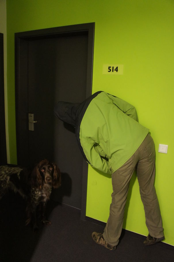 Coat Matches Hostel Walls