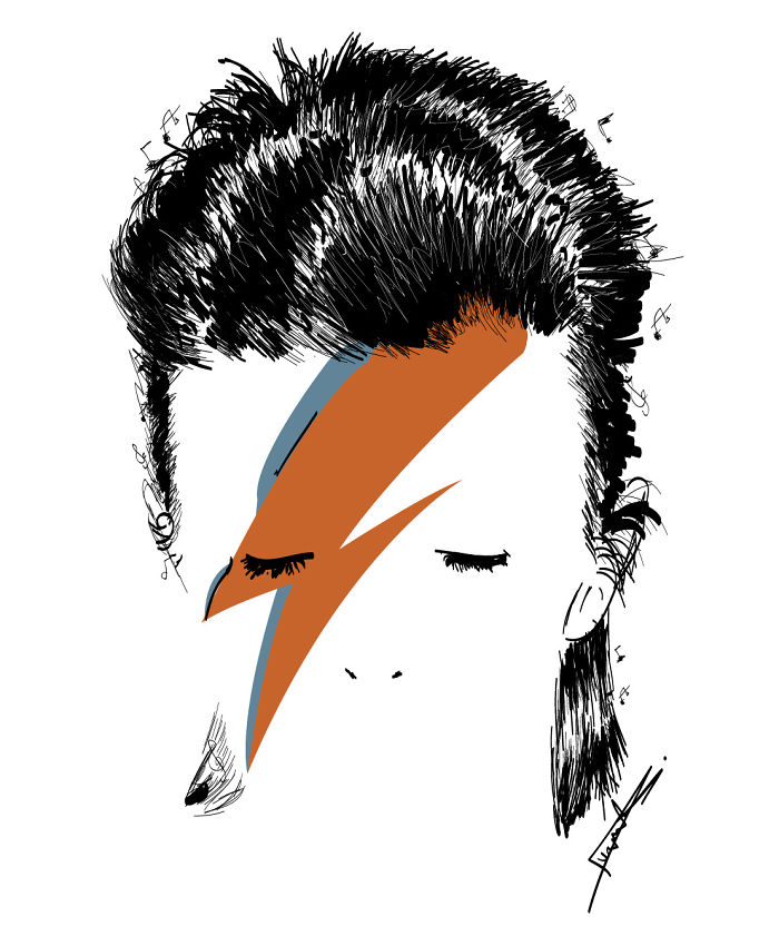 Illustration - David Bowie By Mélanie Duranteau