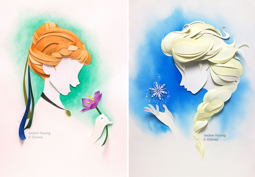 Artist Makes Disney Characters From Layers Of Paper Artist Makes Disney Characters From Layers Of Paper