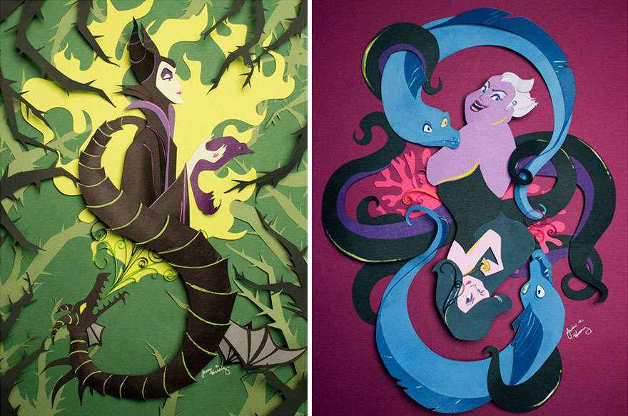 Artist Makes Disney Characters From Layers Of Paper Artist Makes Disney Characters From Layers Of Paper