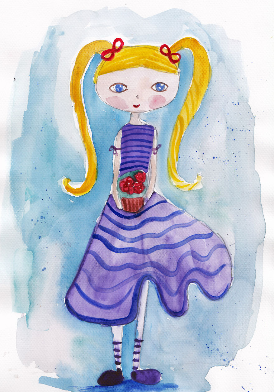A Watercolor Little Princess
