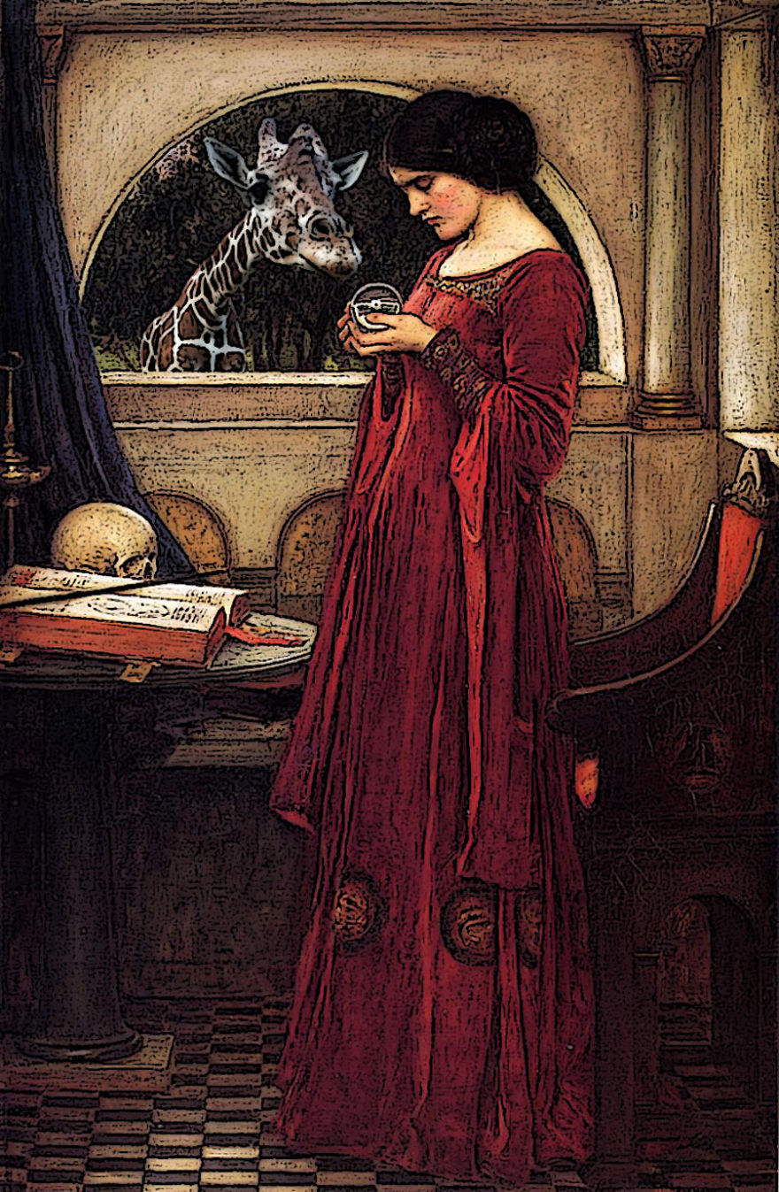 John William Waterhouse's Crystal Ball With Giraffe