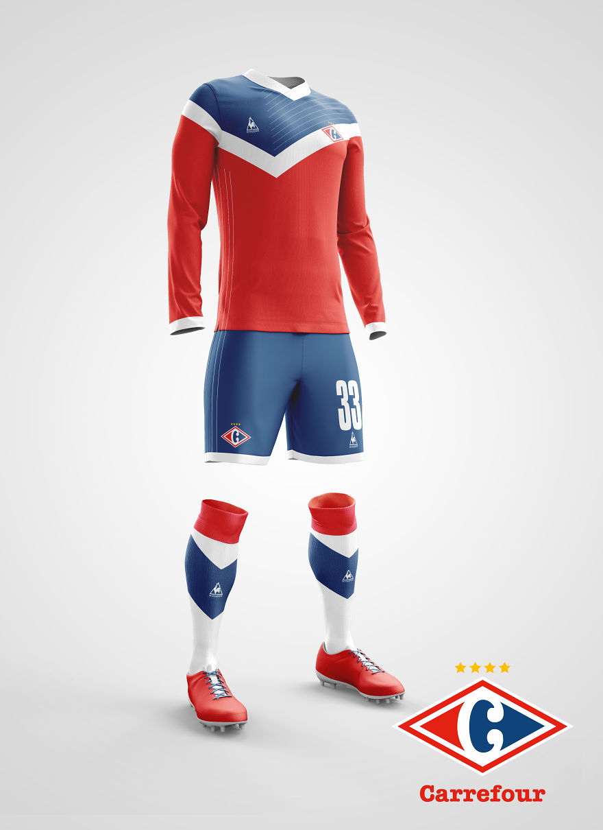 Artist Creates Cool Football Kits That Bring Together Hypermarkets And Football Clubs!