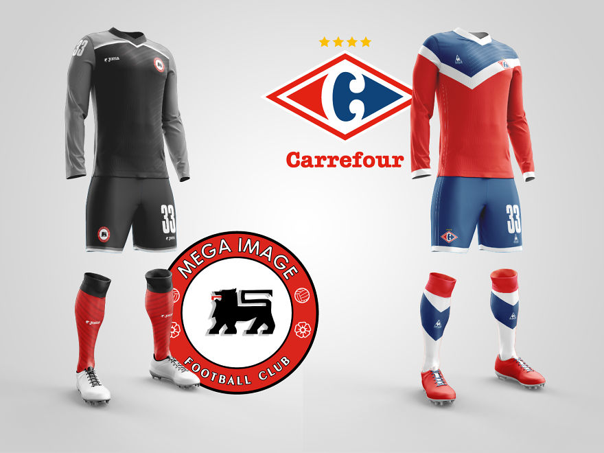 Artist Creates Cool Football Kits That Bring Together Hypermarkets And Football Clubs!