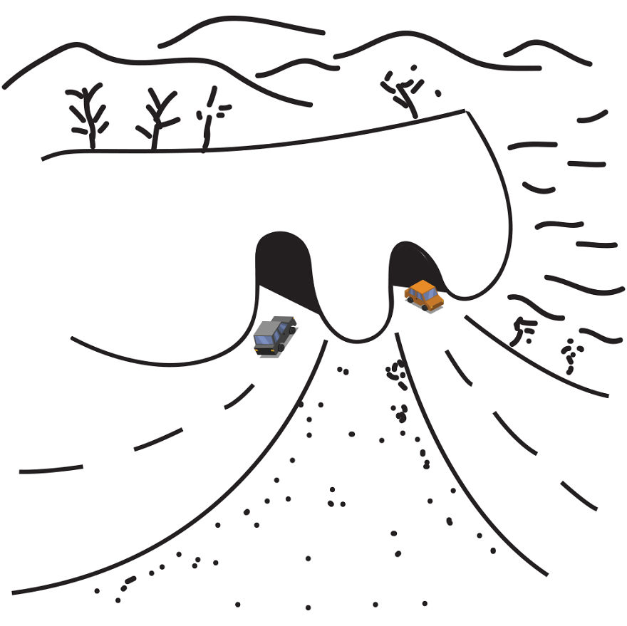 Caved Road By Tenzin