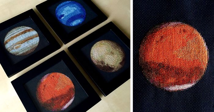 I’m Cross-Stitching The Solar System!
