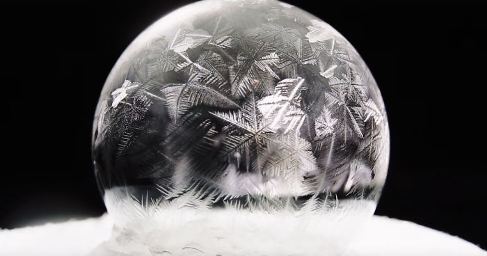 Soap Bubbles Freezing At -15 Celsius In Warsaw, Poland