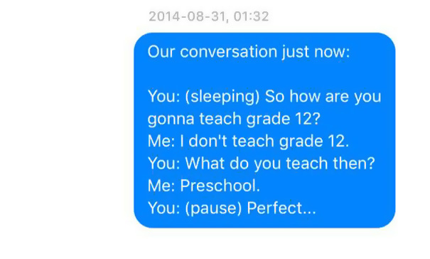 Husband Talks In His Sleep, Wife Texts It