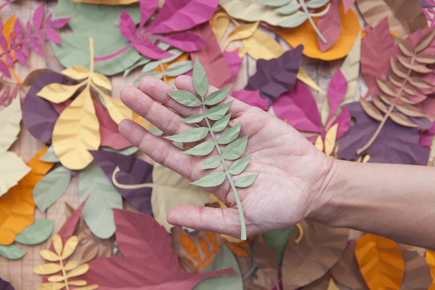 I Create Large Hand Cut Tropical Paper Leaves I Create Large Hand Cut Tropical Paper Leaves