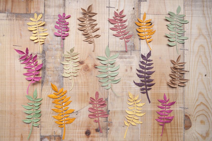 I Create Large Hand Cut Tropical Paper Leaves