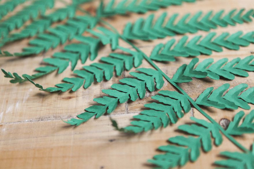 I Create Large Hand Cut Tropical Paper Leaves