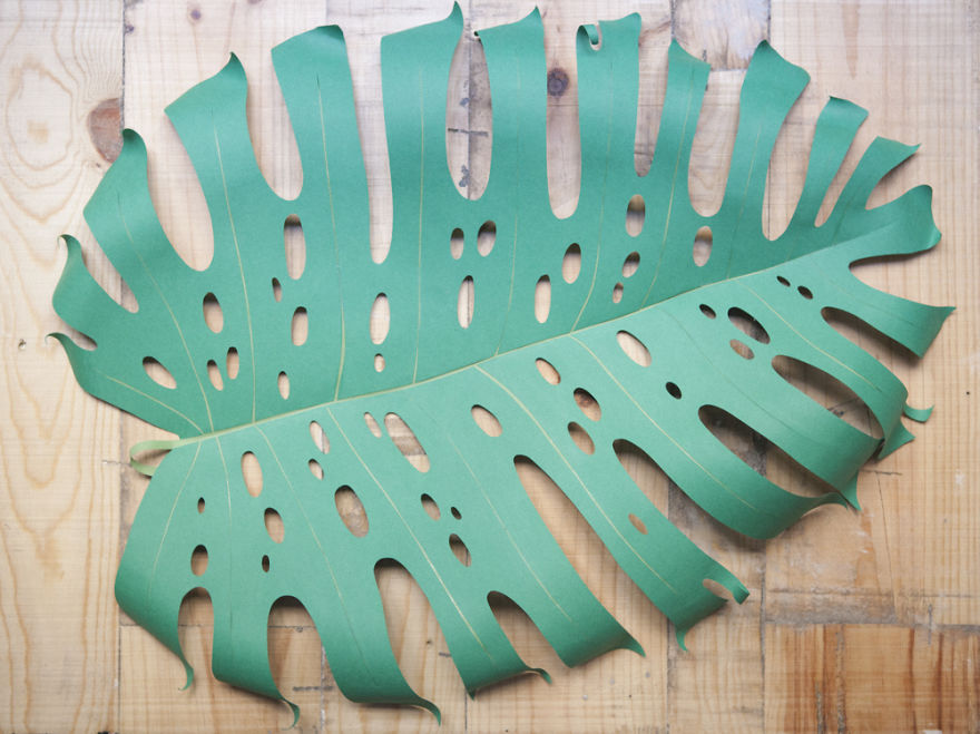 I Create Large Hand Cut Tropical Paper Leaves I Create Large Hand Cut Tropical Paper Leaves