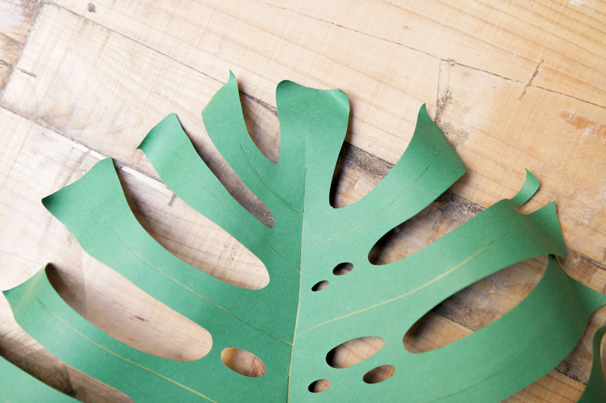 I Create Large Hand Cut Tropical Paper Leaves I Create Large Hand Cut Tropical Paper Leaves