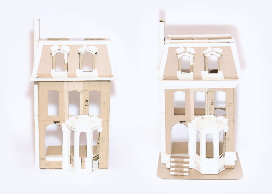 I Created A Victorian Dollhouse Out Of An Old Shipping Carton I Created A Victorian Dollhouse Out Of An Old Shipping Carton