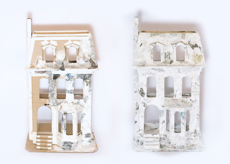 I Created A Victorian Dollhouse Out Of An Old Shipping Carton I Created A Victorian Dollhouse Out Of An Old Shipping Carton