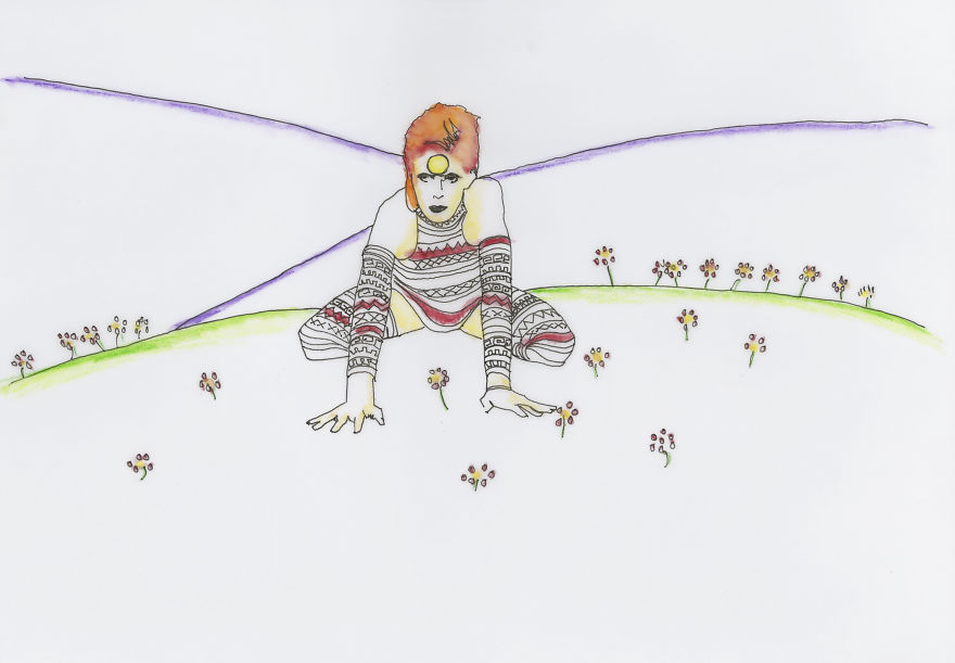 I Drew Ziggy Stardust In The Settings Of 'The Little Prince'