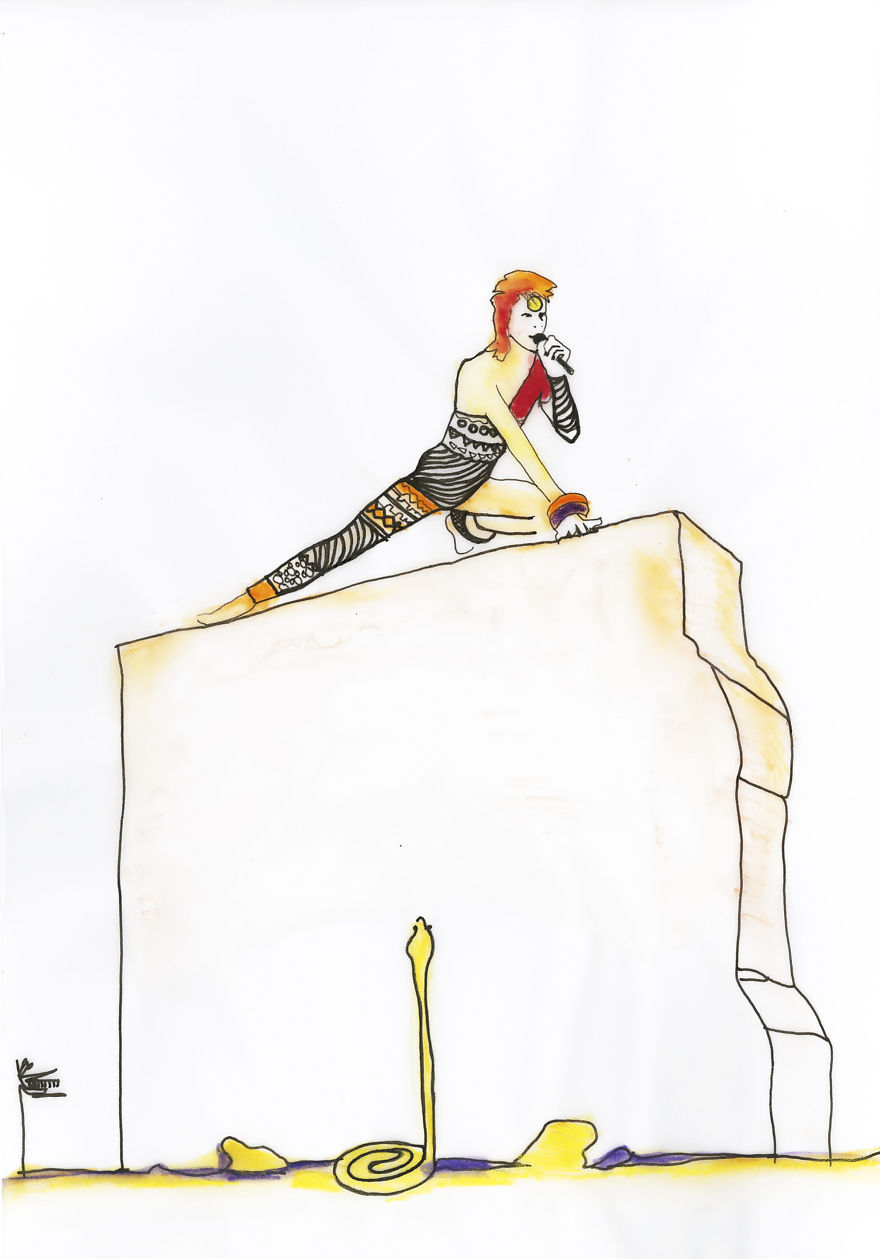 I Drew Ziggy Stardust In The Settings Of 'The Little Prince'