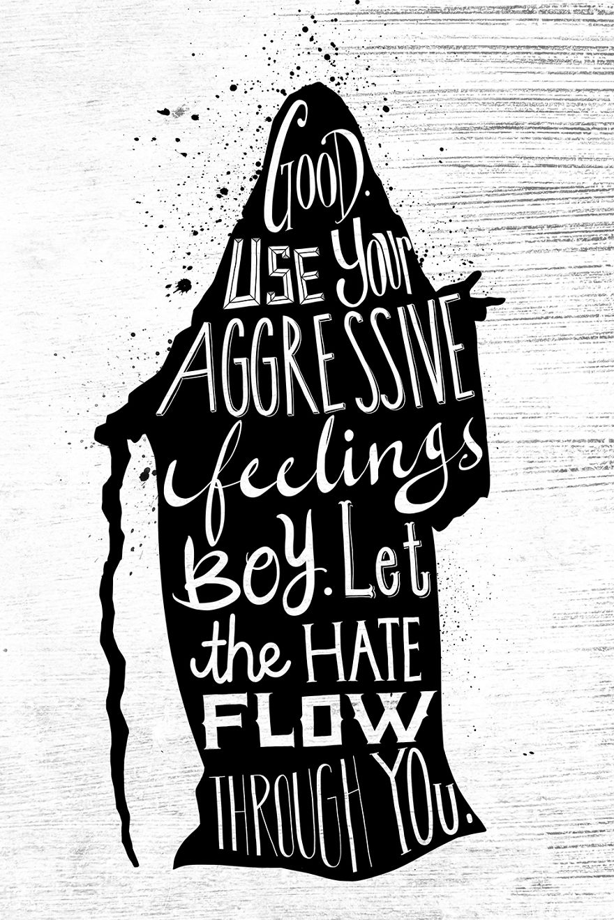 I Hand-Lettered Famous Star Wars Quotes