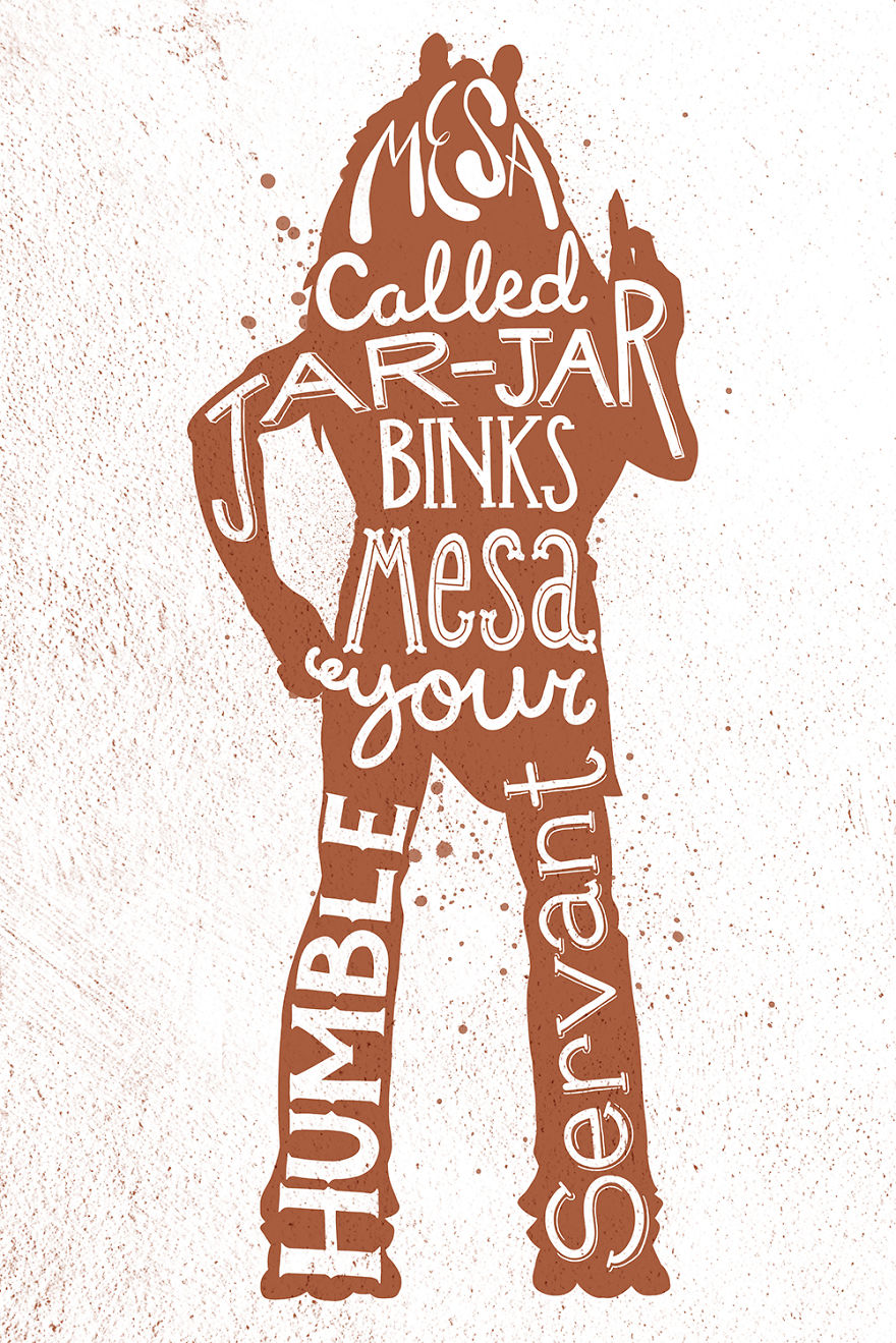 I Hand-Lettered Famous Star Wars Quotes