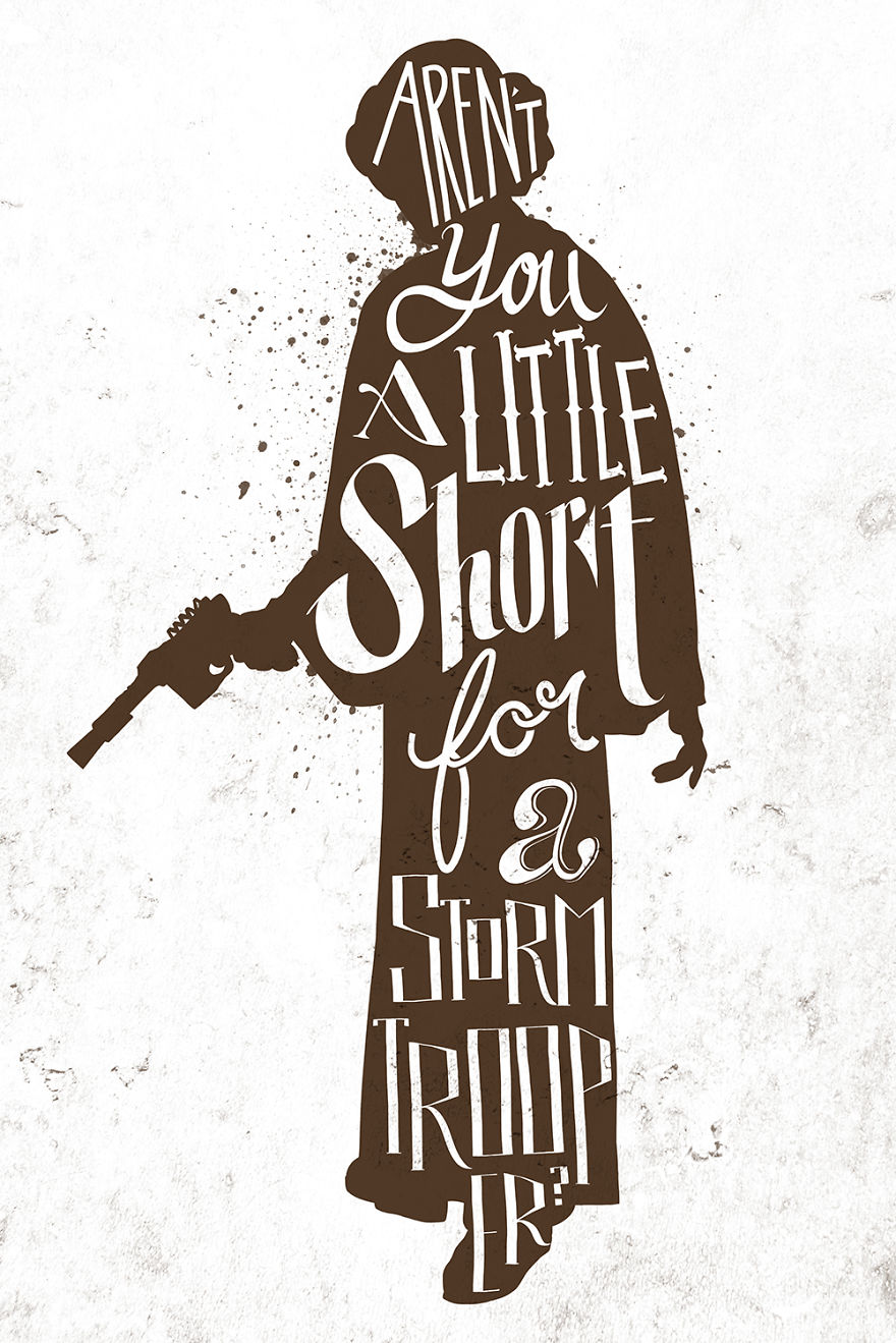 I Hand-Lettered Famous Star Wars Quotes I Hand-Lettered Famous Star Wars Quotes