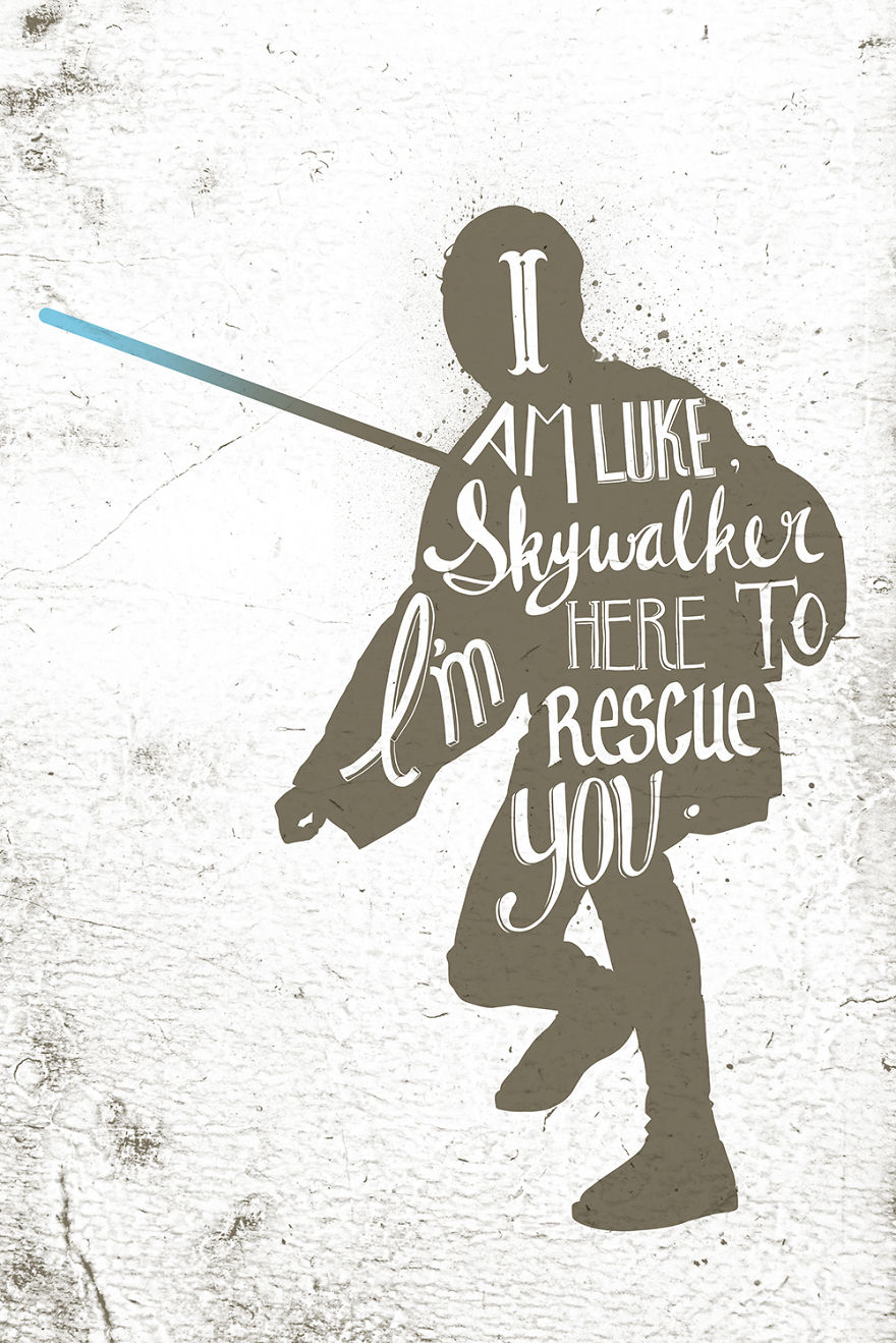 I Hand-Lettered Famous Star Wars Quotes