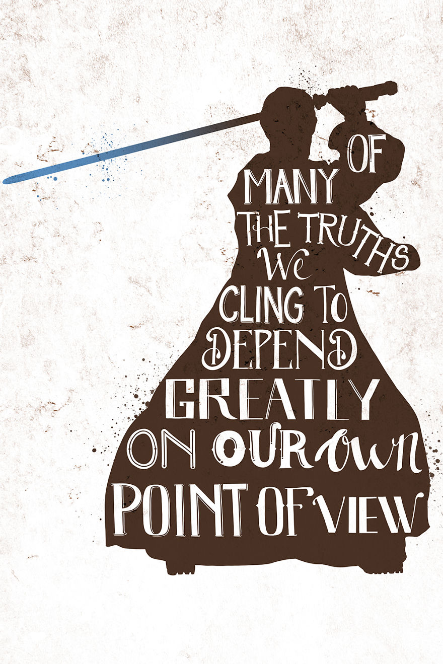 I Hand-Lettered Famous Star Wars Quotes