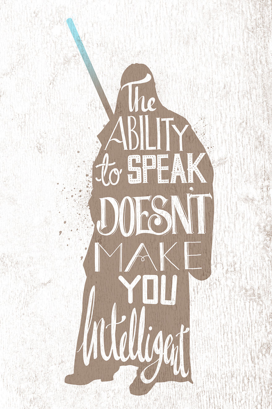 I Hand-Lettered Famous Star Wars Quotes I Hand-Lettered Famous Star Wars Quotes