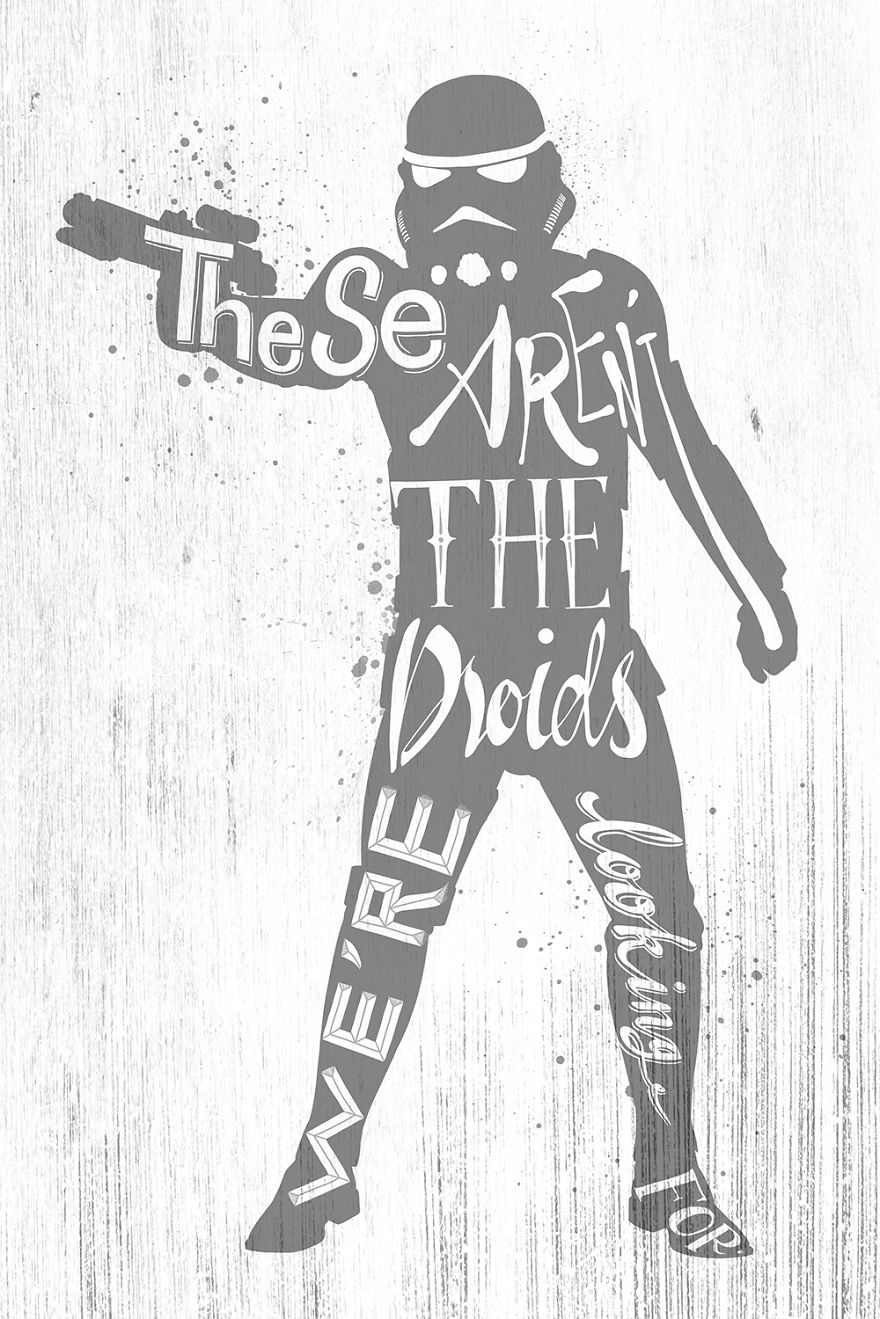 I Hand-Lettered Famous Star Wars Quotes I Hand-Lettered Famous Star Wars Quotes