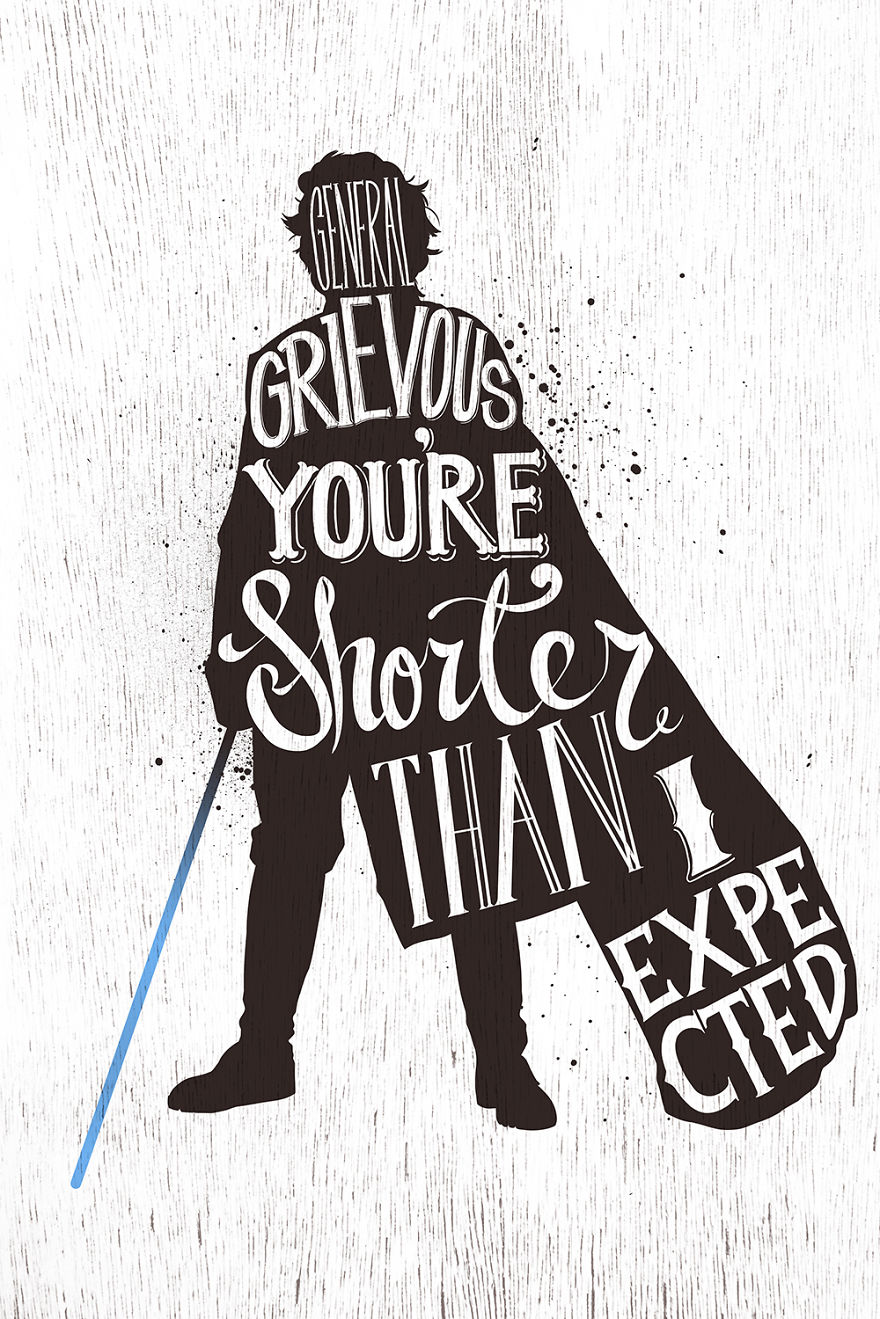 I Hand-Lettered Famous Star Wars Quotes I Hand-Lettered Famous Star Wars Quotes