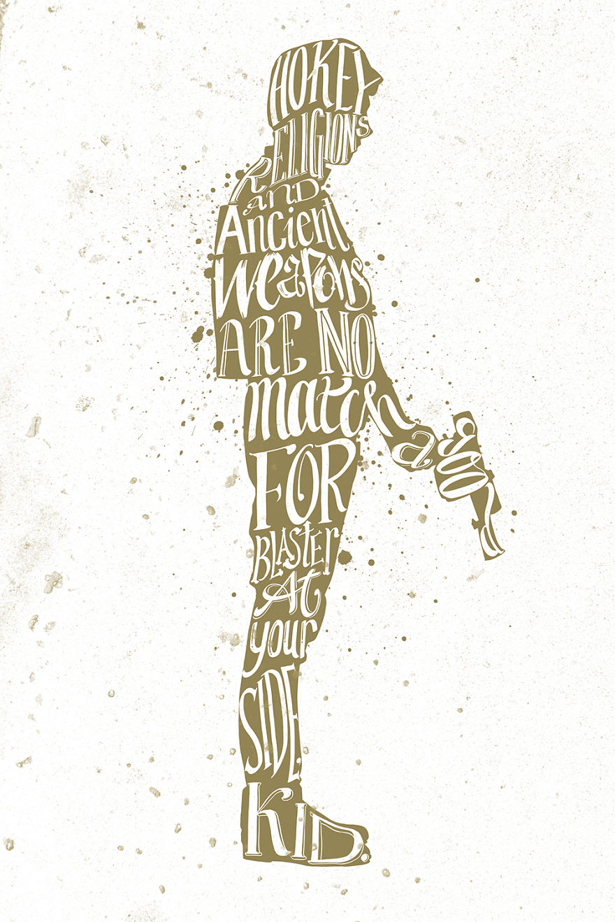 I Hand-Lettered Famous Star Wars Quotes