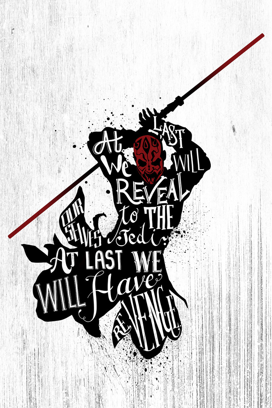 I Hand-Lettered Famous Star Wars Quotes I Hand-Lettered Famous Star Wars Quotes