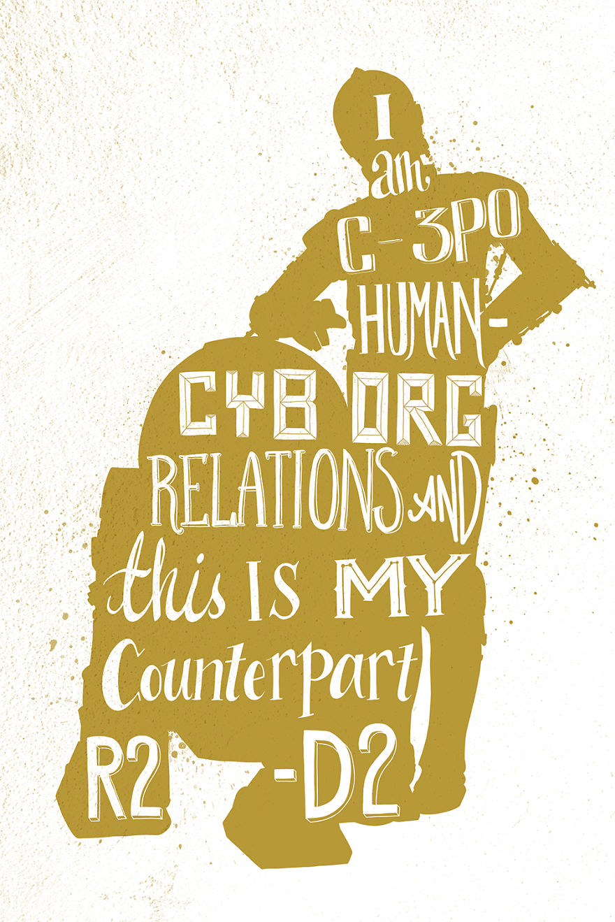 I Hand-Lettered Famous Star Wars Quotes I Hand-Lettered Famous Star Wars Quotes