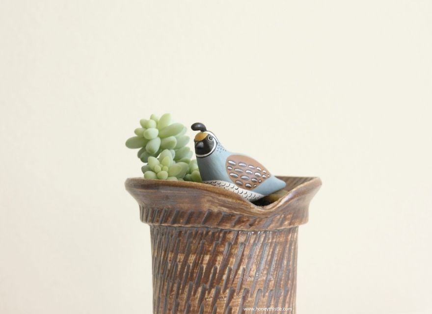 I Make Miniature Animals To Keep My Plants Company