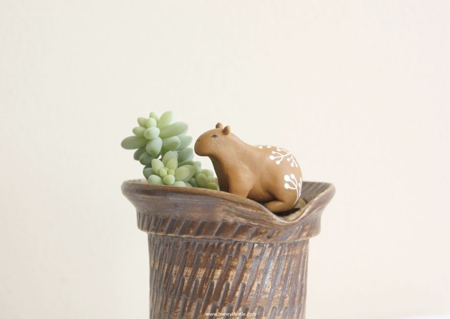 I Make Miniature Animals To Keep My Plants Company