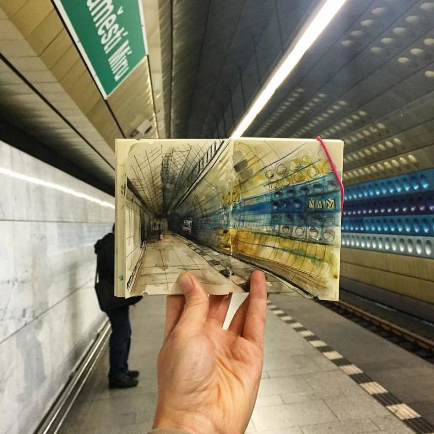 I Sketch The Places I Go To Every Day So That I Can Remember Them I Sketch The Places I Go To Every Day So That I Can Remember Them