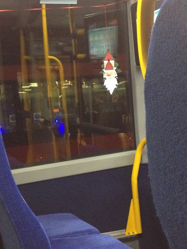 Kindergarden Kids Decorating Busses For December To Give Everybody A Smile In The Morning