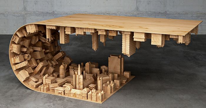 Inception-Inspired Coffee Table Bends A City In Your Living Room