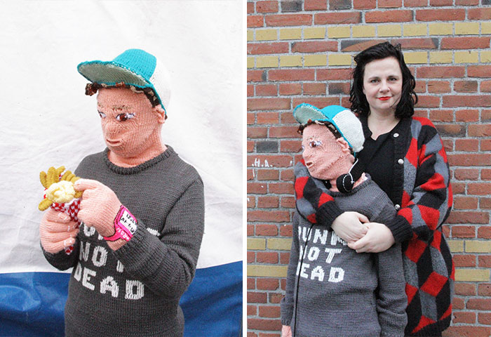 My Son Doesn’t Want To Cuddle Anymore So I Knit A Cuddly Version Of Him