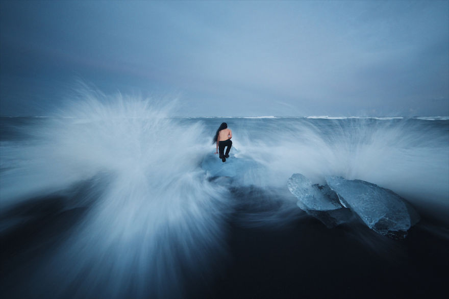 My Self-Portrait Series Taken In Iceland Show The Fragile Relationship Between Man And Nature