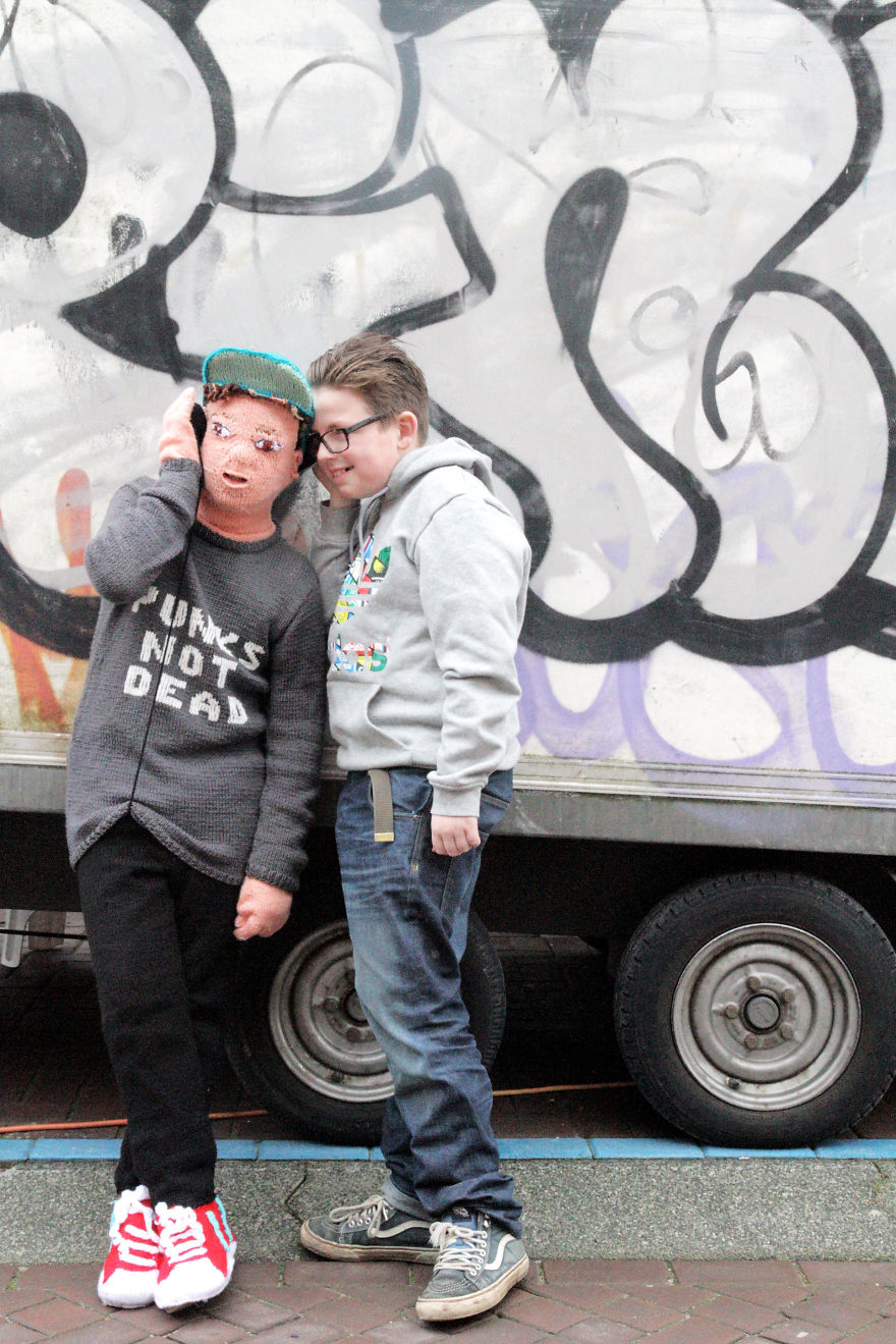 My Son Doesn't Want To Cuddle Anymore So I Knit A Cuddly Version Of Him My Son Doesn't Want To Cuddle Anymore So I Knit A Cuddly Version Of Him