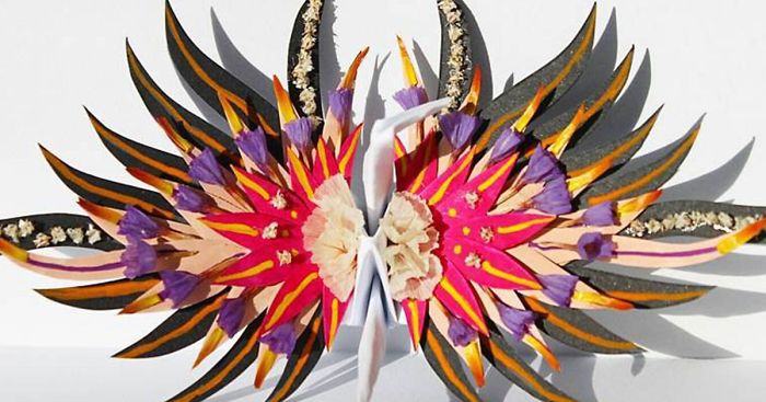 I Made An Origami Crane To Describe Each Day For The Past 365 Days