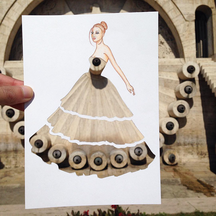 Paper Cut-out Dresses