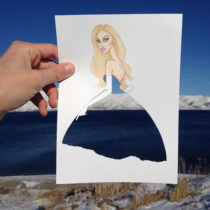 Paper Cut-out Dresses