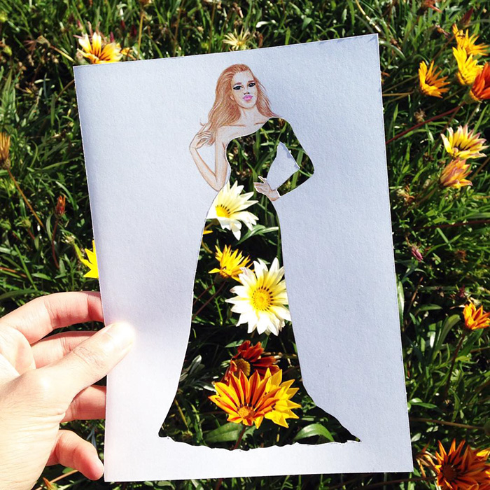 Paper Cut-out Dresses