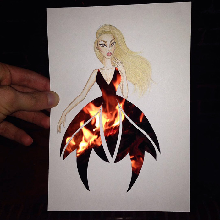 Paper Cut-out Dresses