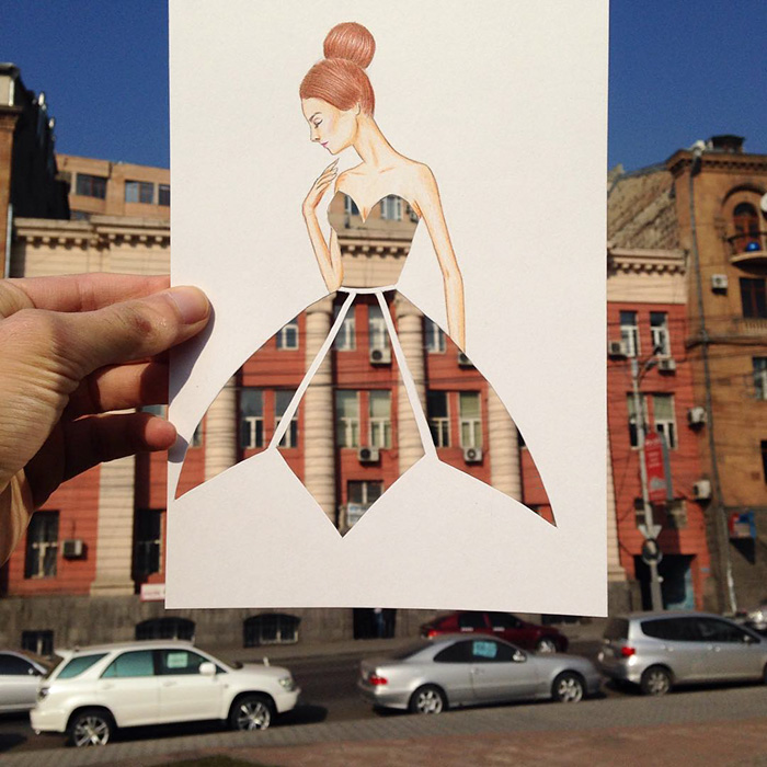 Paper Cut-out Dresses