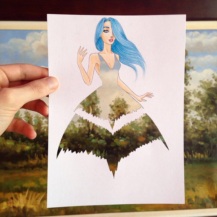 Paper Cut-out Dresses