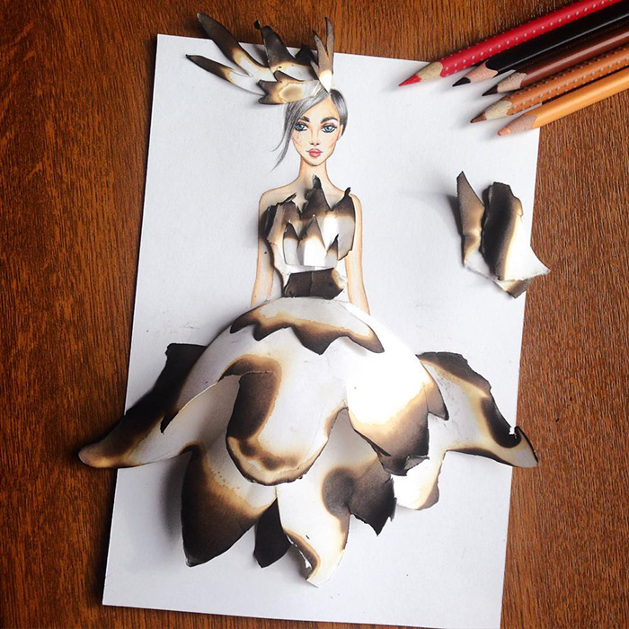 Paper Cut-out Dresses